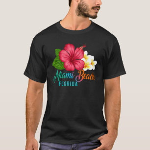 Camiseta Flo Tropical de Hibiscus Flórida de Miami