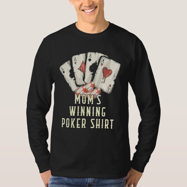 Camiseta Floating Whales Pool Chips  Poker Humor Card Game (Frente)
