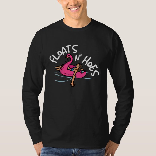 Camiseta Floats and Hoes Canoe River Trip Float Day  Lake (Frente)