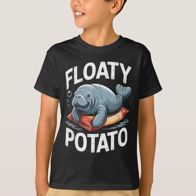 Camiseta Floaty Tatoes Manatee Funny Sea Cow Ocean Animal L (Frente)