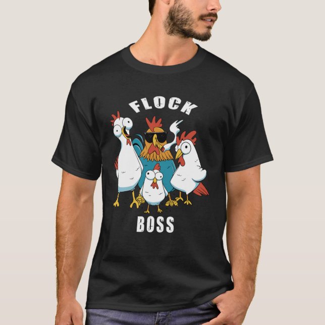 Camiseta Flock Boss flock Boss Huhn Love  Roosters  4 (Frente)