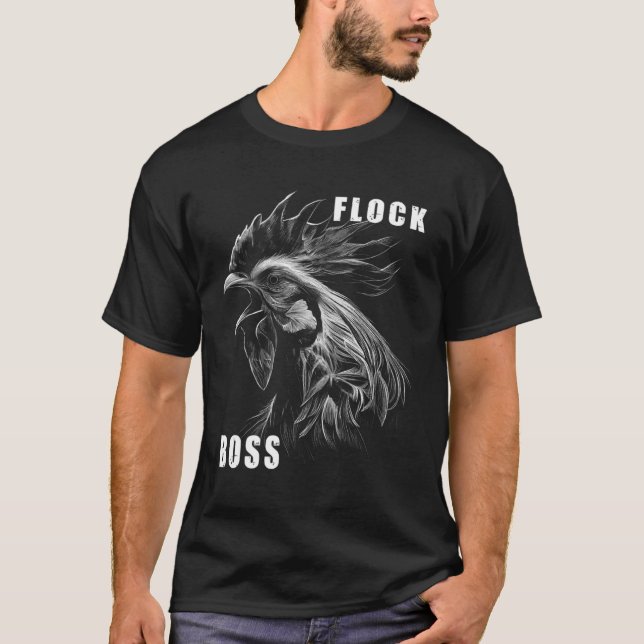 Camiseta Flock Boss flock Boss Huhn Love  Roosters  5 (Frente)