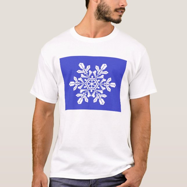 Camiseta Floco de Neve Azul (Frente)