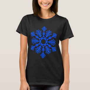 Camiseta Floco de Neve Azul de Inverno Para Homens Mulheres