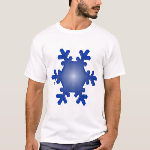 Camiseta Floco de Neve Azul Starburst em Branco