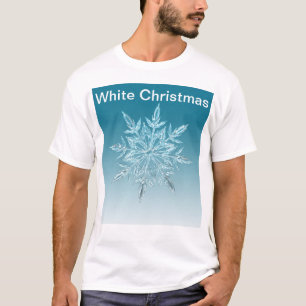 Camiseta Floco de neve bonito com texto de Natal branco