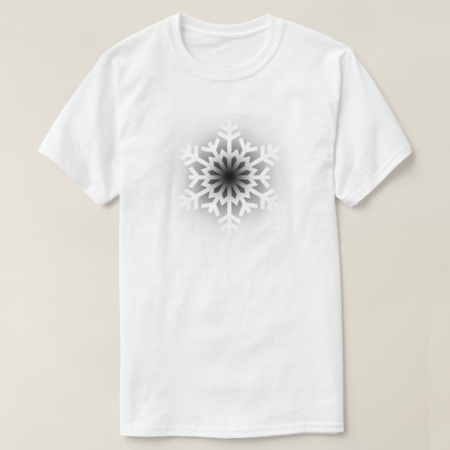 Camiseta Floco de neve branco reluzente (Frente do Design)