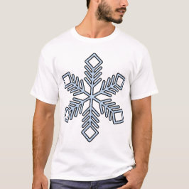 Camiseta Floco de Neve Brilhante - Galhos Azul Bebê