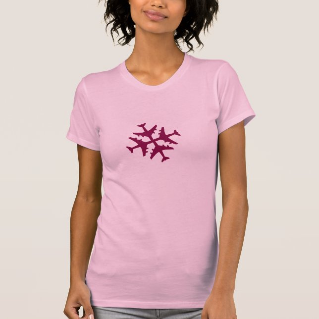 Camiseta Floco de neve do avião (Frente)