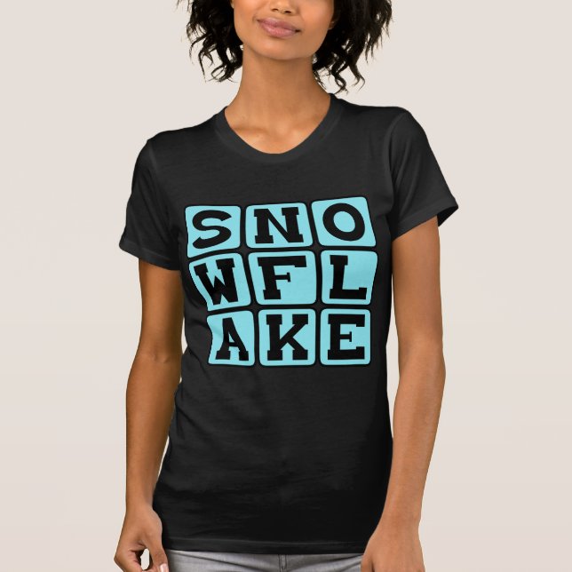 Camiseta Floco de neve, Floco de neve único (Frente)