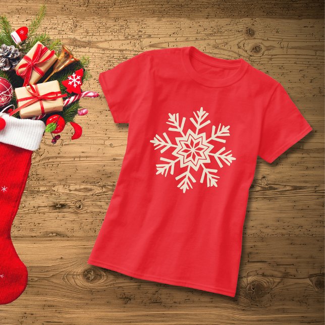 Camiseta Floco de neve Natal (Criador carregado)