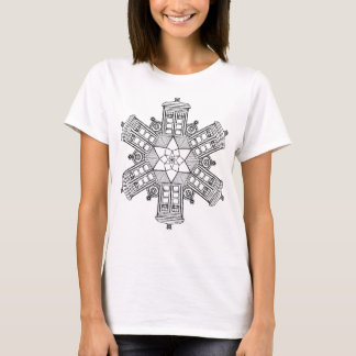Camiseta Floco de neve preto da caixa de polícia