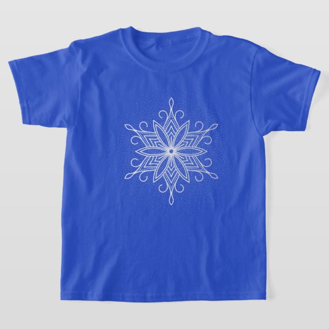 Camiseta Floco de Neve Superior de Feriado para Crianças (Postura )