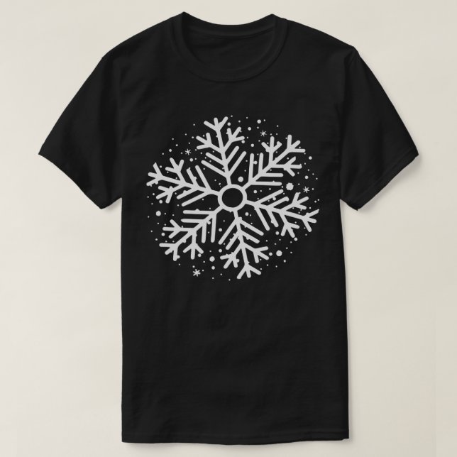 Camiseta Flocos Brancos de Neve Feliz Fato de Natal (Frente do Design)