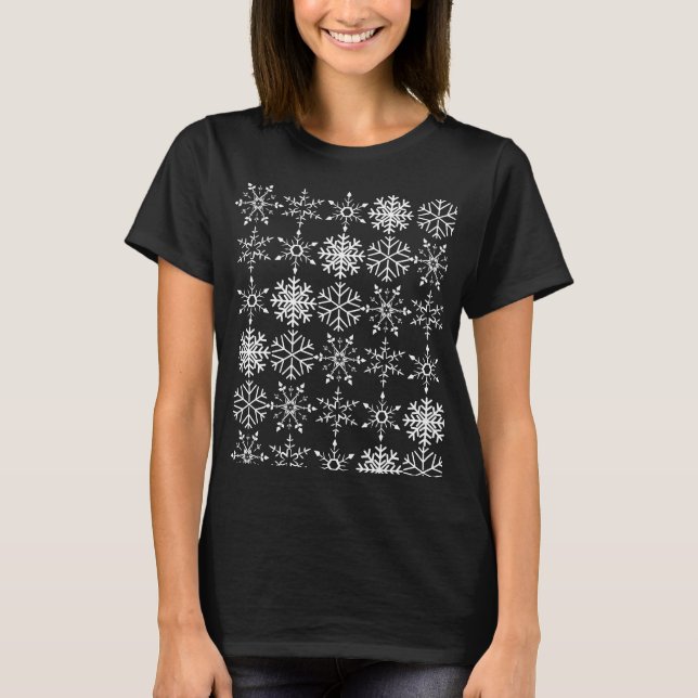 Camiseta Flocos de neve de Natal (Frente)