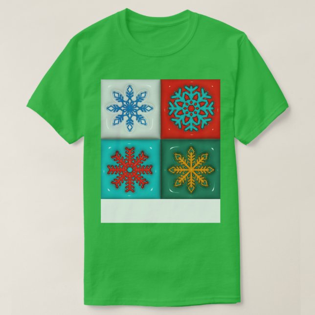Camiseta Flocos de neve de plástico (Frente do Design)