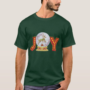 Camiseta Flocos de neve do globo natal vintage