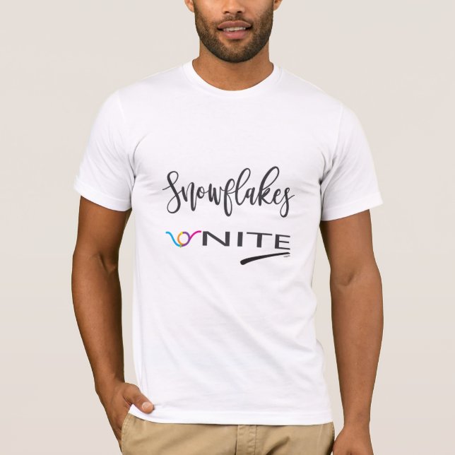 Camiseta Flocos de neve unem-se! Liberais Políticos Resiste (Frente)
