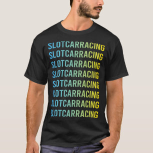 Camiseta Flocos de slot de carro azul amarelo