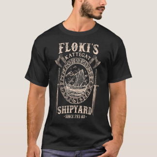 Camiseta Flokis Shipyard Kattegat Viking Ship and Sword TSh