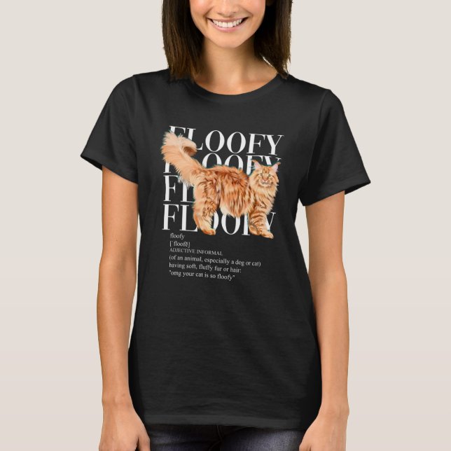 Camiseta Floofy Red Maine Coon cat (Frente)
