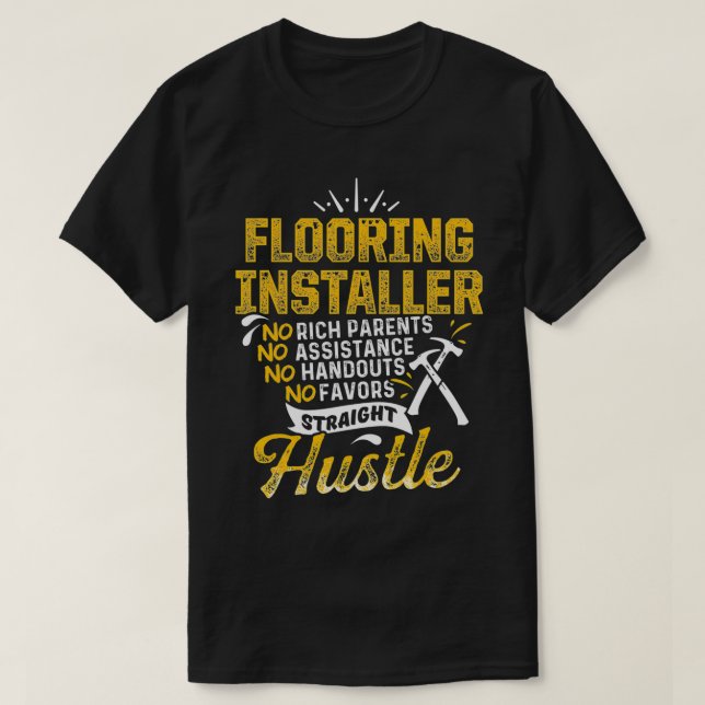 Camiseta Flooring Installer Contractor Fun Skills Floor Ins (Frente do Design)