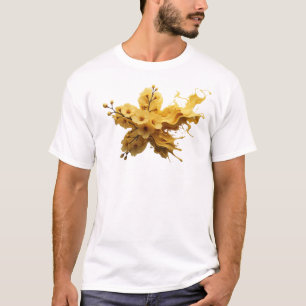 Camiseta FLOR ABSTRATA 33 Impressão Gráfica Única