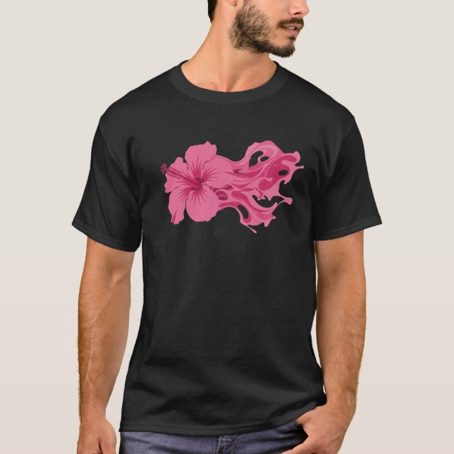 Camiseta FLOR ABSTRATA 9 Impressão de Design Artístico (Frente)