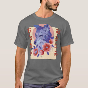 Camiseta Flor Aestético Japonês FoxT-Shirt