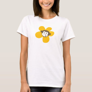 Camiseta Flor amarela do macaco com design traseiro