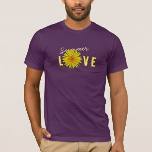 Camiseta Flor amarela feliz do amor do verão todas as core