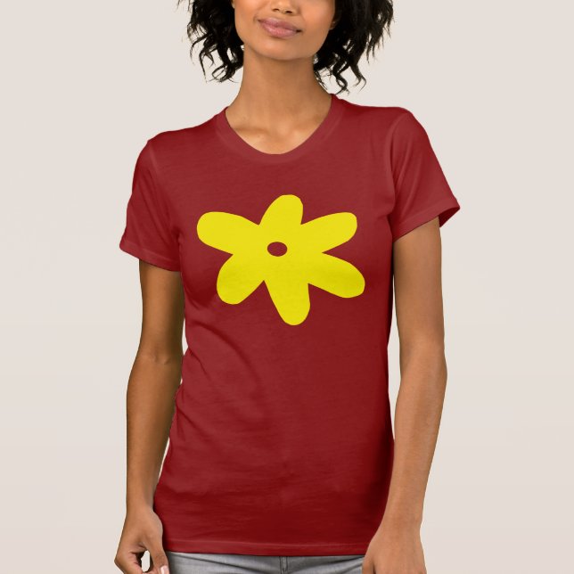 Camiseta Flor amarela grande (Frente)