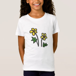Camiseta Flor amarela macia