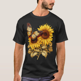 Camiseta Flor Amarelo de Girassol para Flores de Pão
