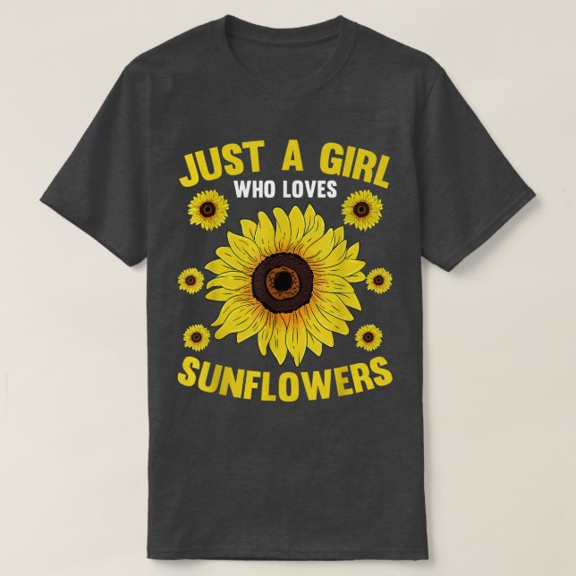 Camiseta Flor Amarelo Mulher Apenas Uma Menina Que Ama Su (Frente do Design)