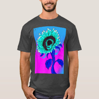 Camiseta Flor Amarelo Onda Síntron Vaporwave Girassol