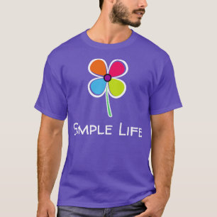 Camiseta Flor Arco-Íris de Vida Simples