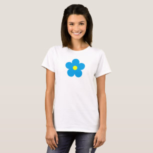 Camiseta Flor Azul