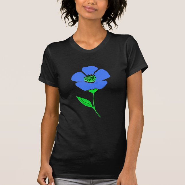 Camiseta Flor azul (Frente)