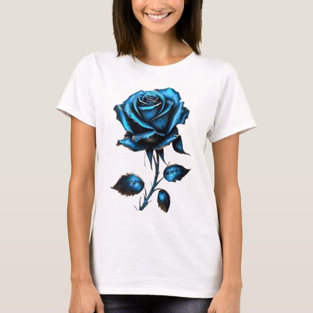 Camiseta flor azul (Frente)