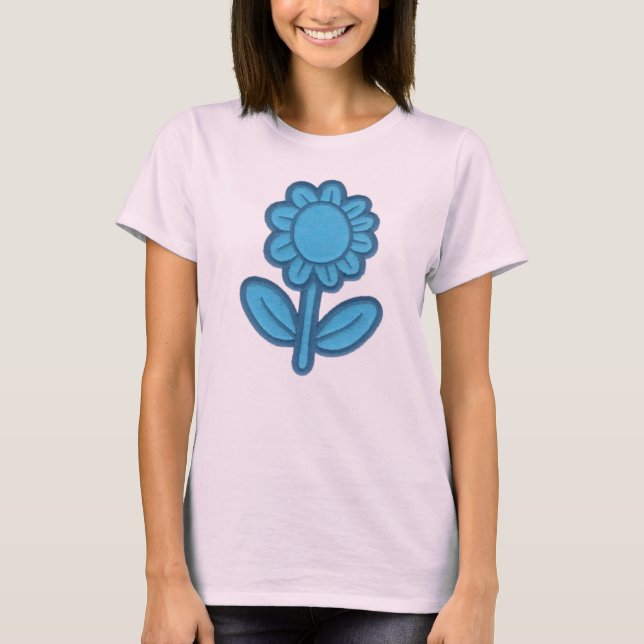 Camiseta Flor azul (Frente)