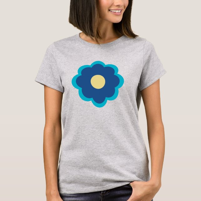 Camiseta Flor Azul (Frente)