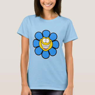 Camiseta Flor Azul Feliz