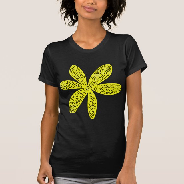 Camiseta Flor bonito - Amarelo (Frente)