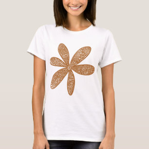 Camiseta Flor bonito - Castanho