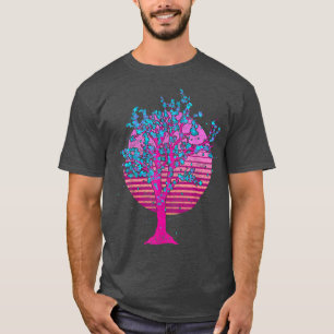 Camiseta Flor Bonito japonês Sakura 90s Cherry Vaporwave