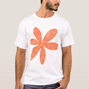 Camiseta Flor bonito - Laranja de outono