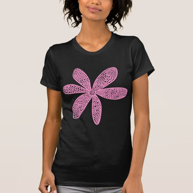 Camiseta Flor bonito - Rosa (Frente)