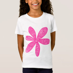 Camiseta Flor Bonito - rosa quente
