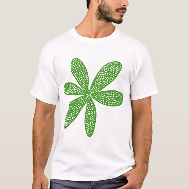 Camiseta Flor bonito - Verde Avocado (Frente)